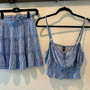 Blue Floral Women's Skirt